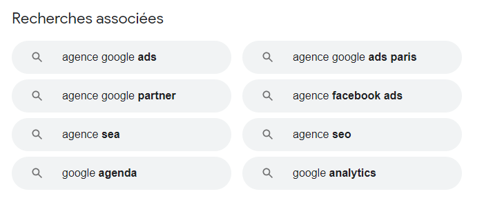 recherches associees google